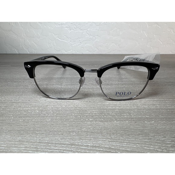 Polo Ralph Lauren Men Black Silver Clubmaster Eyeglasses PH 2277 5001 54-20-145 - Picture 4 of 9